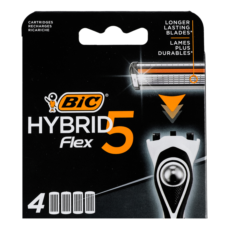 Картриджи сменные 5-лезвийные Hybrid Flex 5 BiC 4шт BiC