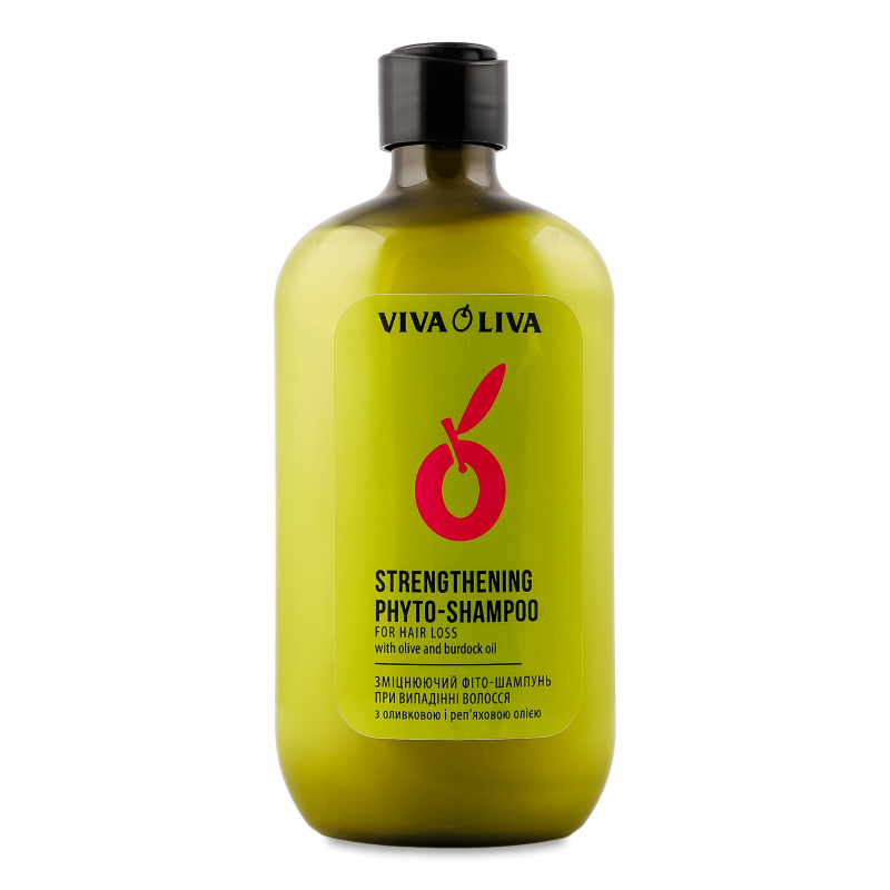 Фіто-шампунь Зміцнюючий при випадінні волосся з оливковою та реп”яховою олією 400мл Віва Олива