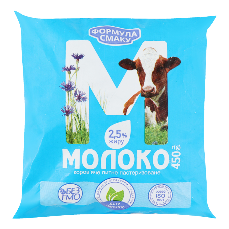 Молоко 2.5% коров'яче пастеризоване Формула смаку м/у