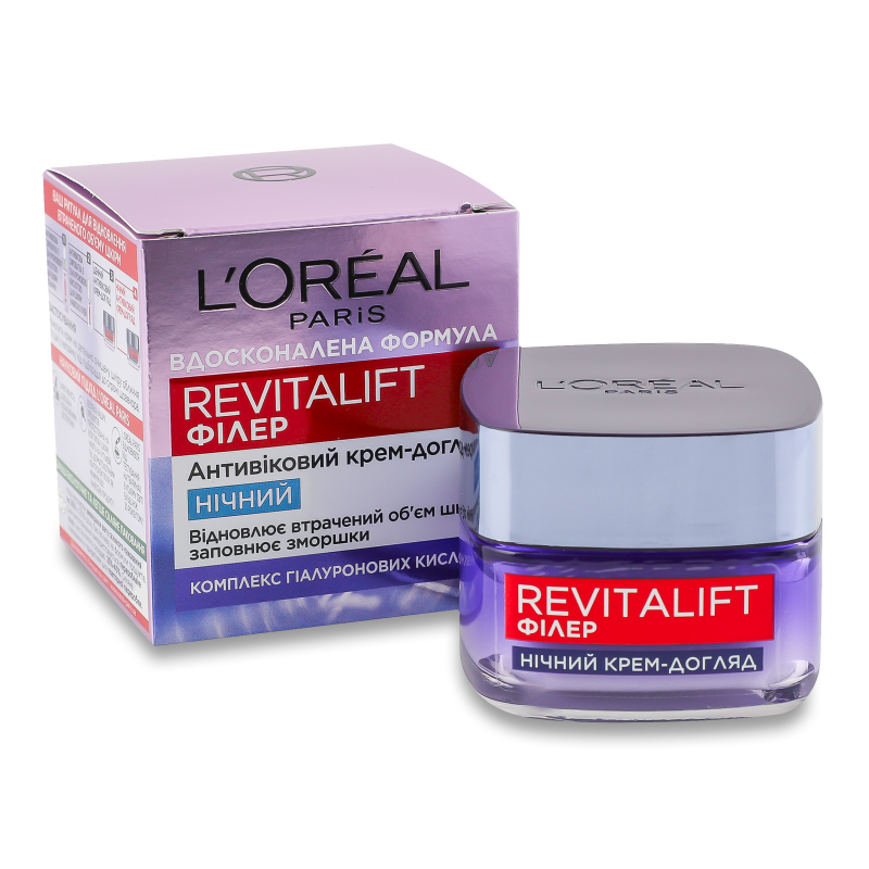 Крем-догляд д/обличчя Revitalift Filler 40+ нічний 50мл L’Oreal