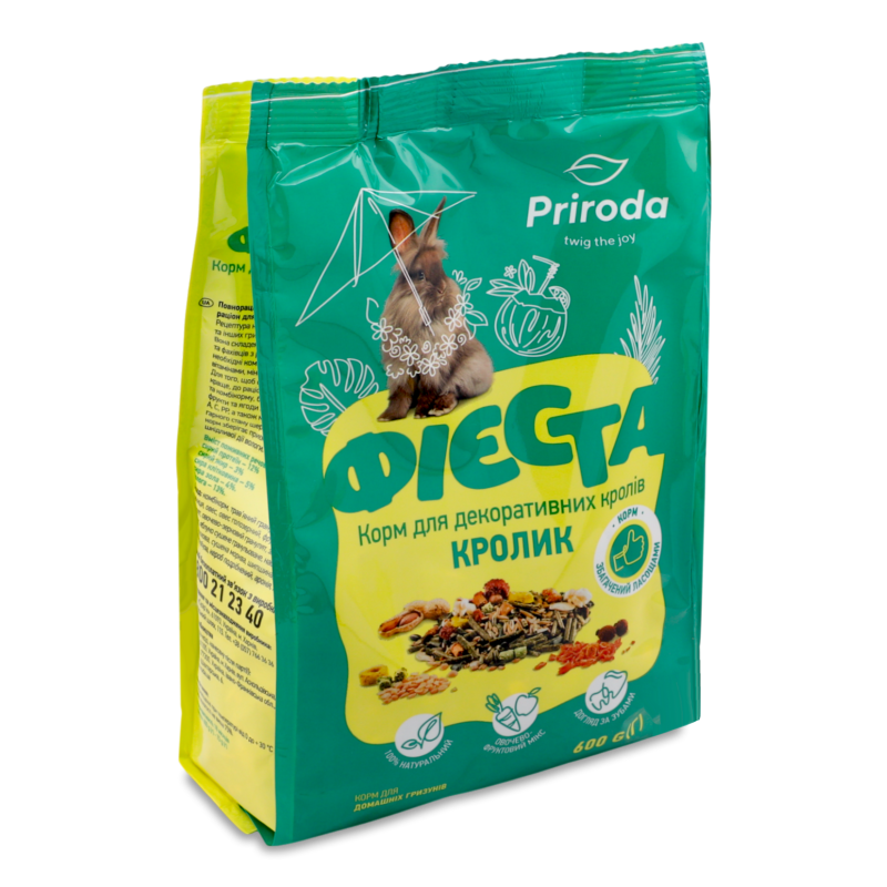 Корм д/гризунів Фієста Кролик 600г артPR241387 Природа