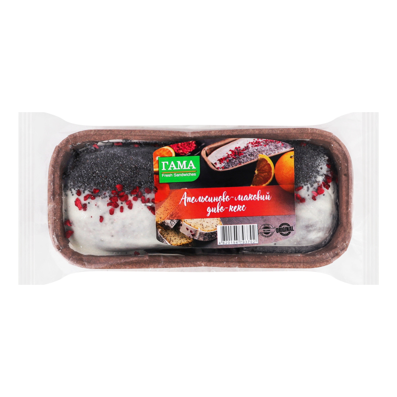 Кекс апельсиново-маковий Гама Fresh Sandwiches м/у