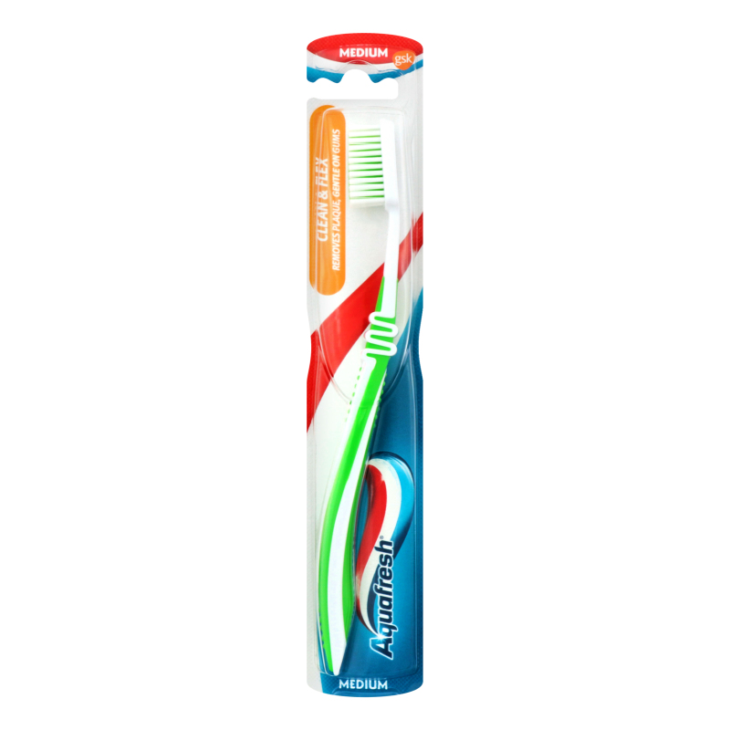 Зубная щетка aquafresh клин и флекс сред. жестк. №1 (5999518577737)