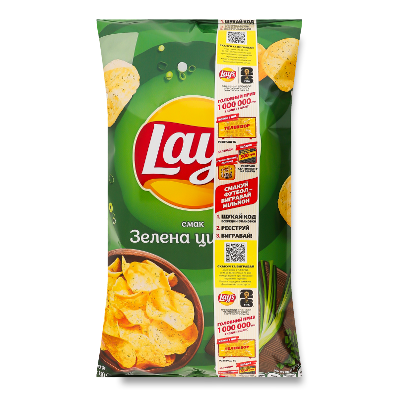 Чипси з смаком зеленої цибулі 120г Lay’s