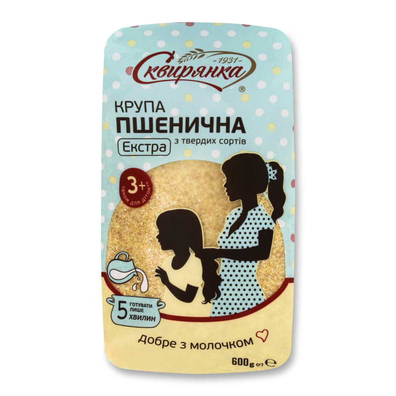 Крупа пшенична Екстра з твердих сортів 600г Сквирянка