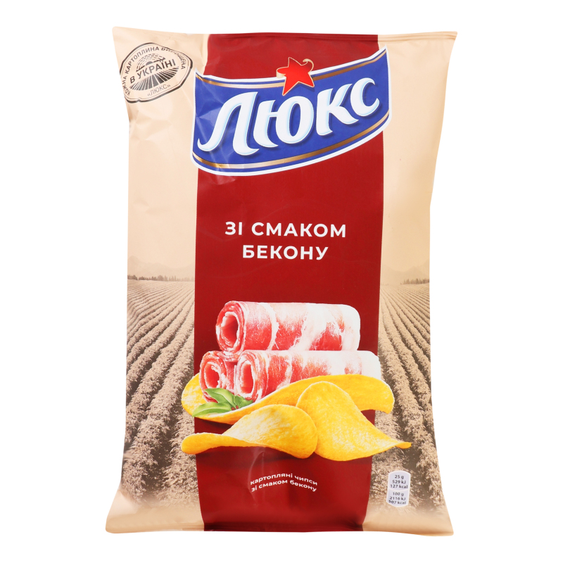 Чіпси зі смаком Бекона Люкс 133г Люкс 7622210176196: купить в интернет ...
