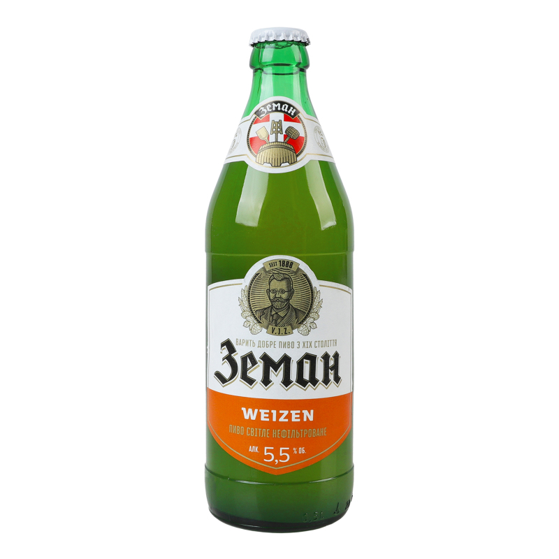 えみや Пиво 0.5л 5.5% світле нефільтроване пастеризоване Weizen Земан пл