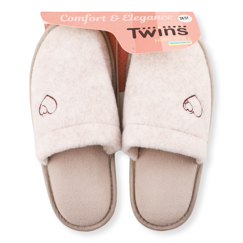 Взуття домашнє жіноче Lama войлок з вишивкою р.36-41 Twins