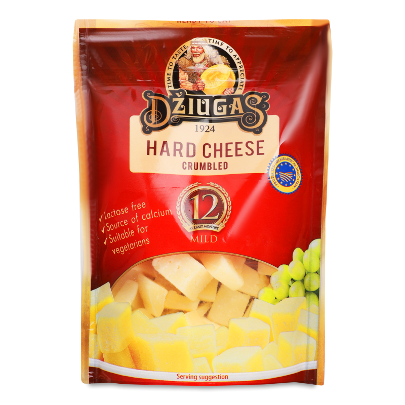 Сир Mild 12місяців витримки колотий 40% 100г Dziugas