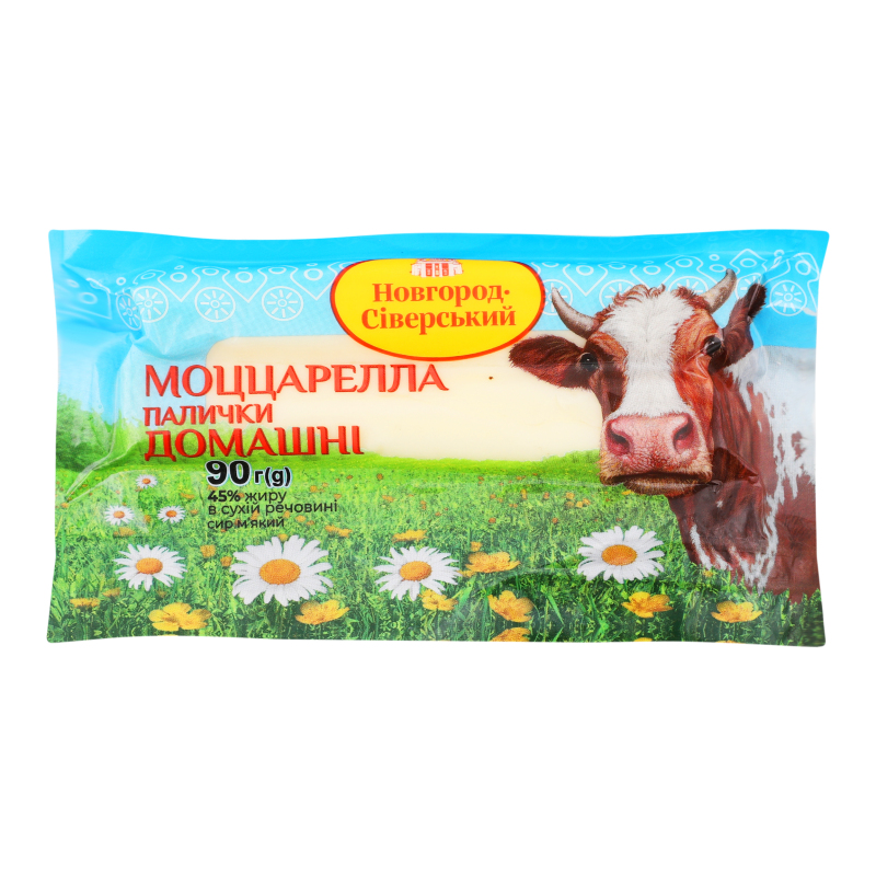 Сир 45% м'який Моцарела палички домашні Новгород-Сіверський в/у