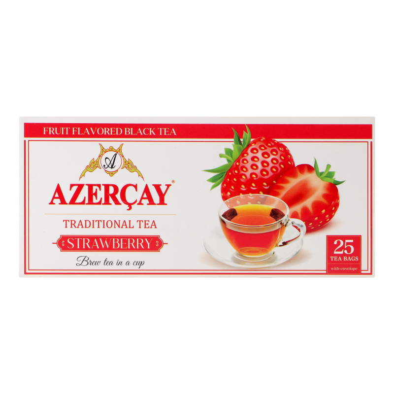 Чай черный Strawberry Azercay к/у 25х1.8г Azercay(24760062102523