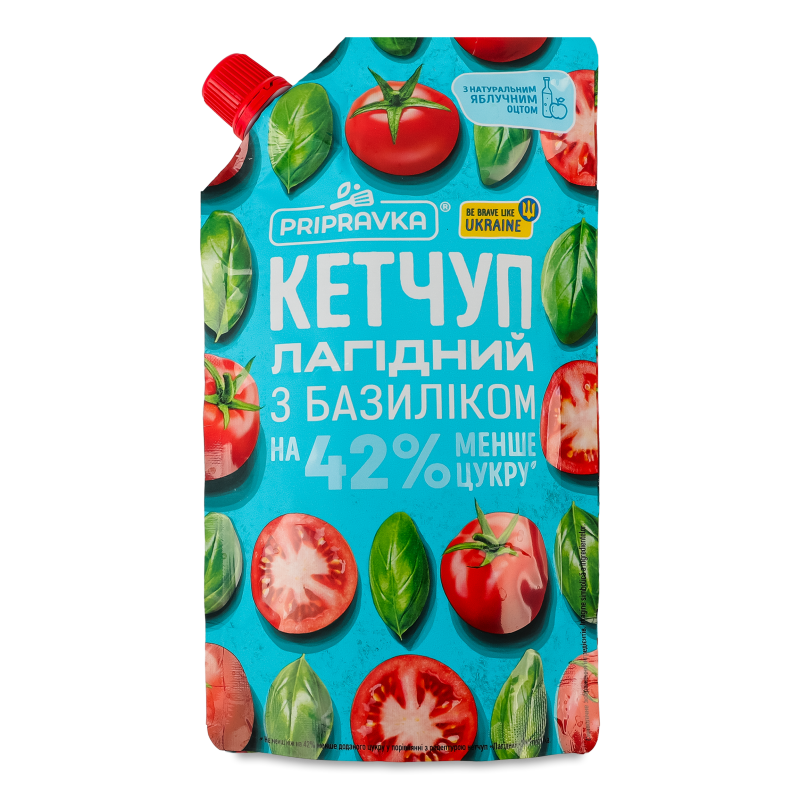 Кетчуп Лагідний з базиліком 250г д/п Приправка