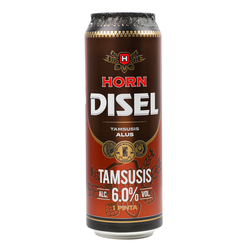 Пиво 0.568л 6% темне фільтроване пастеризоване Dark Horn Disel з/б