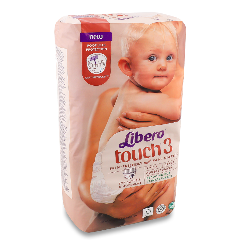 Підгузники-трусики Тач 3 5-9кг 36шт Ліберо