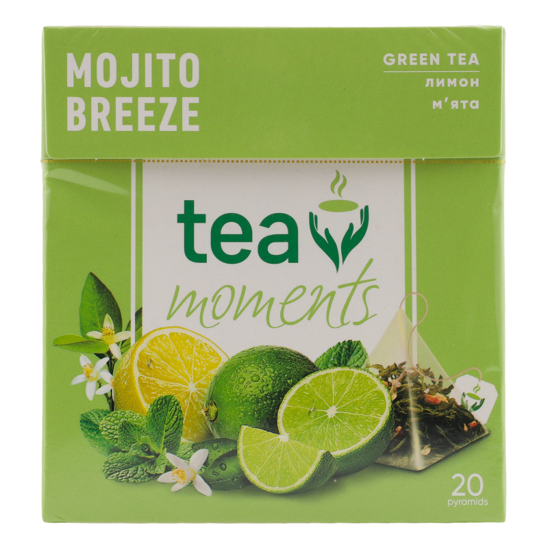 Чай зеленый байховый Mojito Breeze Tea Moments к/у 20х1.7г Tea