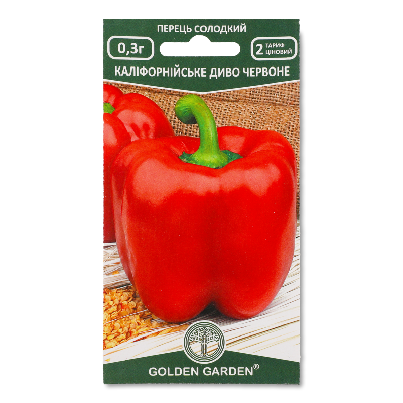 Насіння перець солодкий Каліфорнійське диво 0,3г Голден Гаден