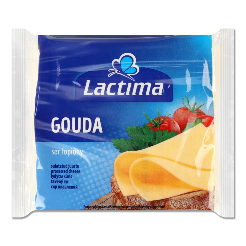 Сир плавлений Гауда скибками 36,2% 130г Lactima