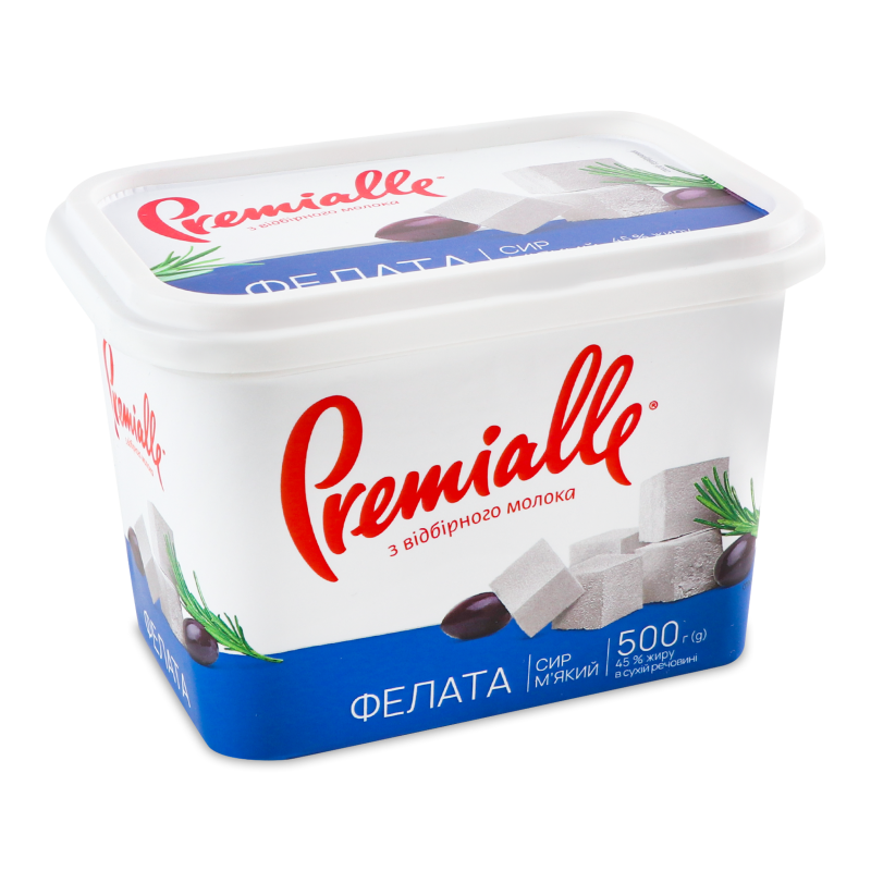 Сир м”який Фелата 45% 500г ванночка Преміалле