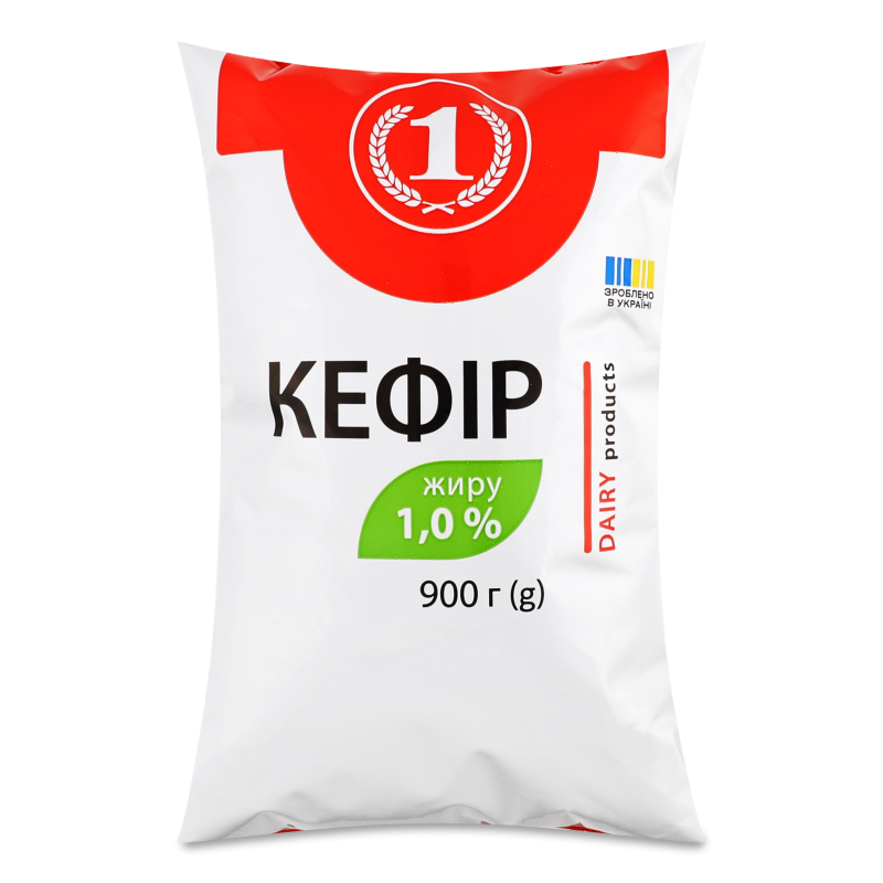 Кефір 1%  900г п/е ТМ “1”