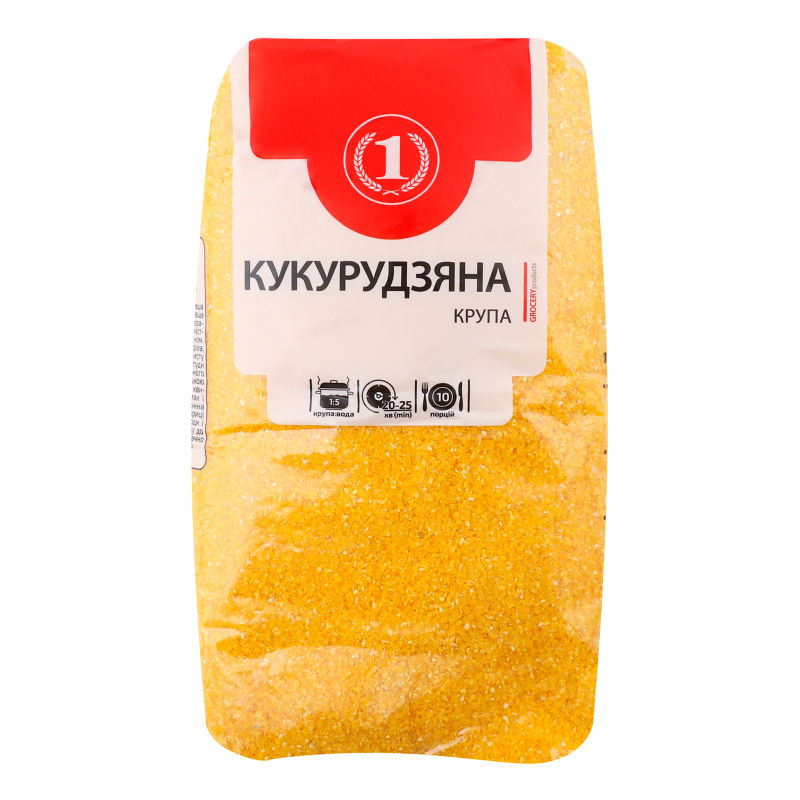 Крупа кукурудзяна шліфована ТМ "1" м/у