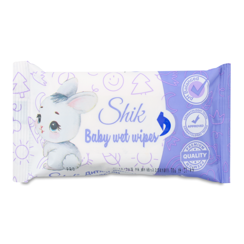 Серветки вологі дитячі 15шт Shik