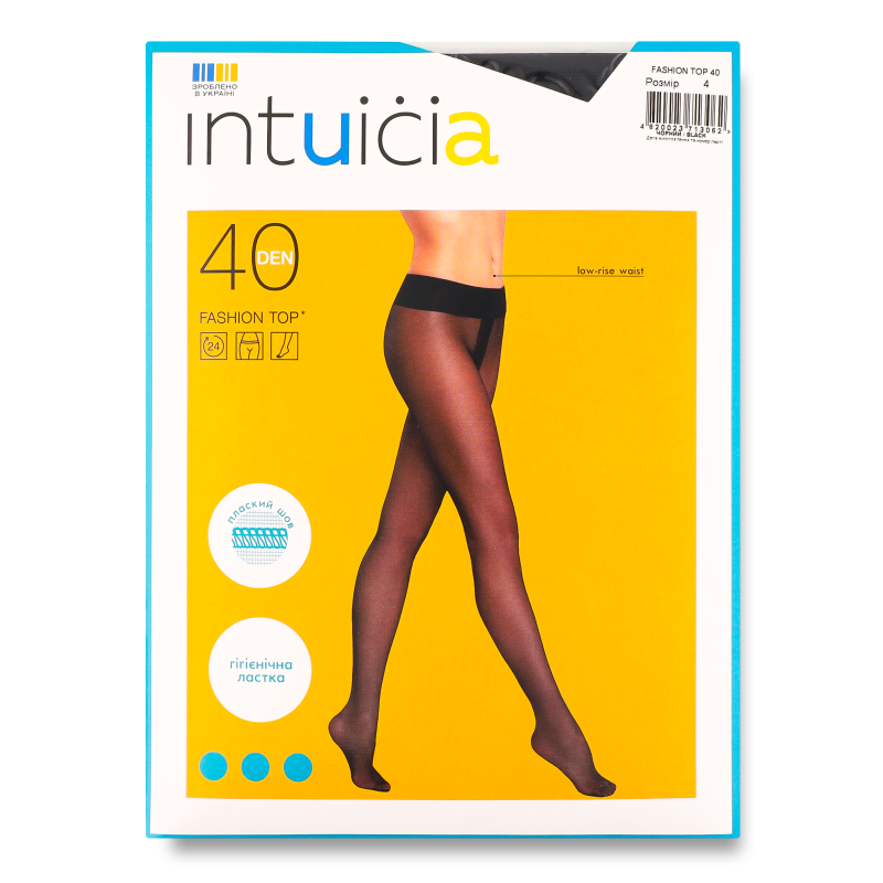 Колготи жіночі Фешн Топ 40ден чорний 4 Інтуїція
