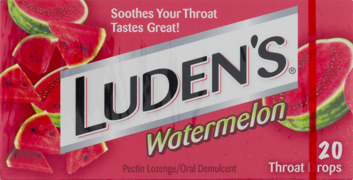 Luden's Pectin Lozenge/Oral Demulcent Watermelon Throat Drops 20 CT
