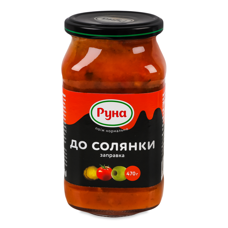 Заправка д/солянки 470г скло Руна