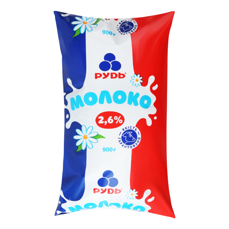 Молоко 2.6% пастеризоване Рудь м/у