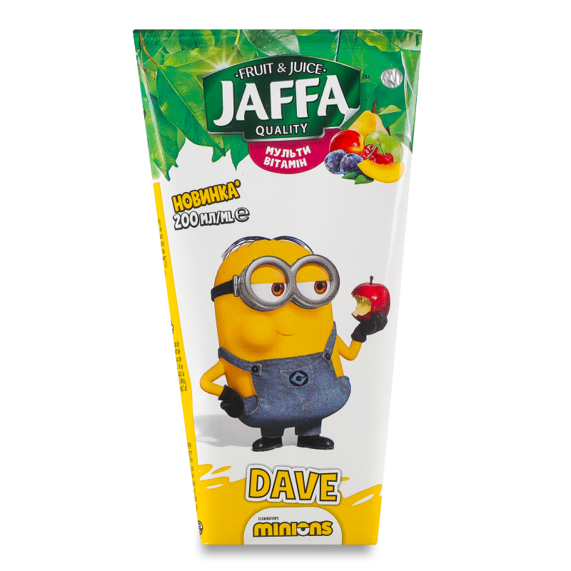 Нектар Minions мультивітамінний з м.якоттю 200мл т/п Jaffa