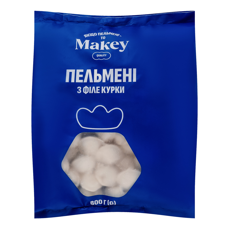 2018 かもめーる 800枚 Пельмені з філе курки Makey м/у 800г Макей(4820277113632