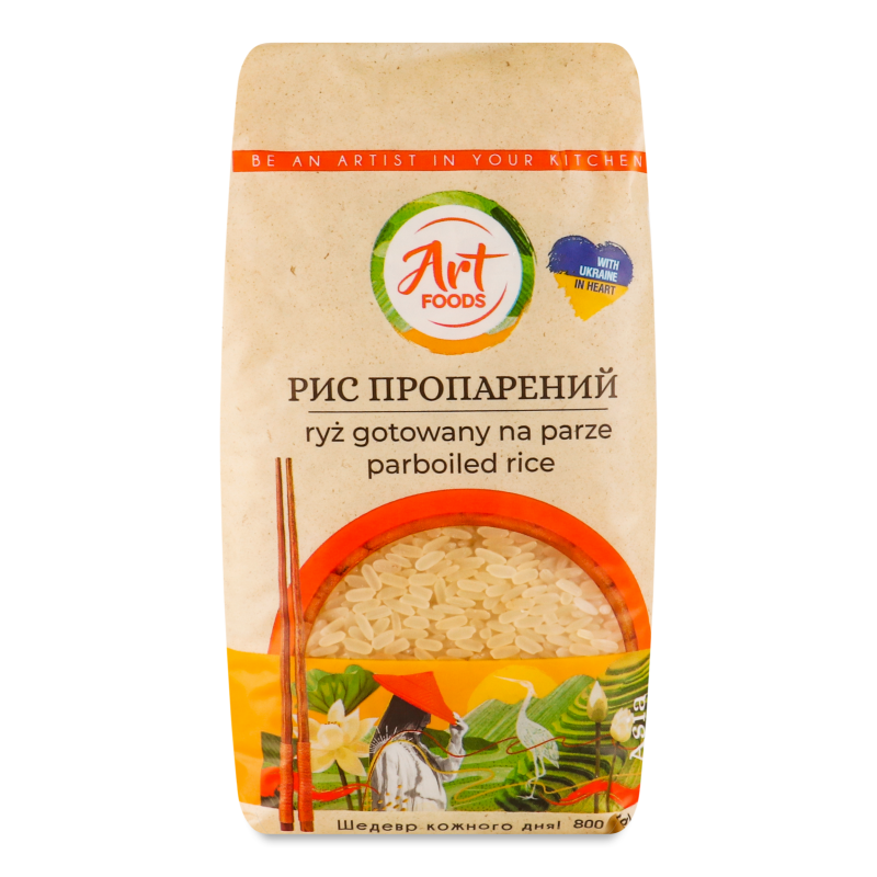 Рис пропарений 800г Арт Фудз