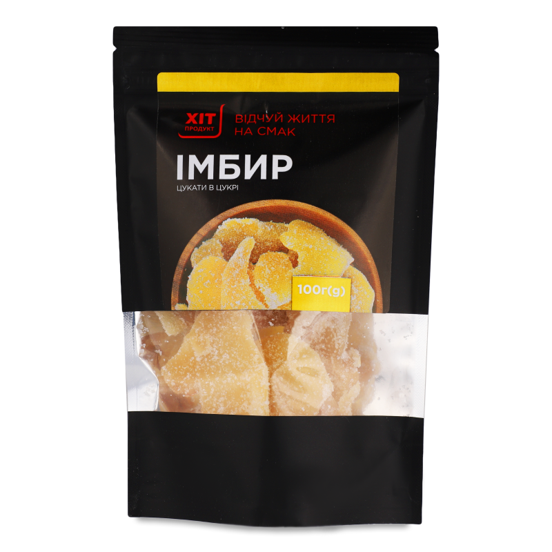 Імбир цукати в цукрі 100г Хіт Продукт