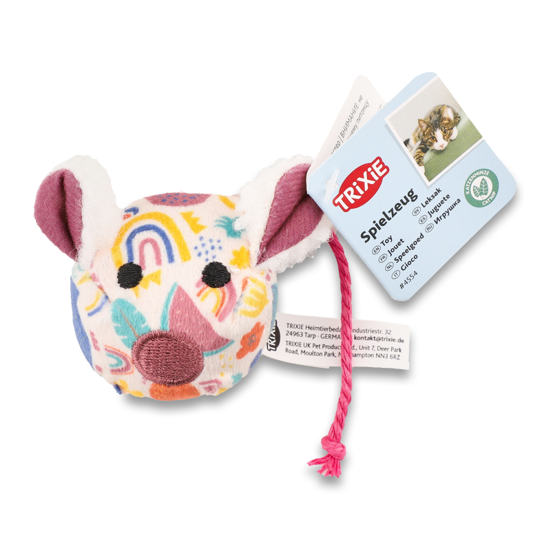 Іграшка д/котів Мишка-м”ячик хутро 4,5см Тріксі