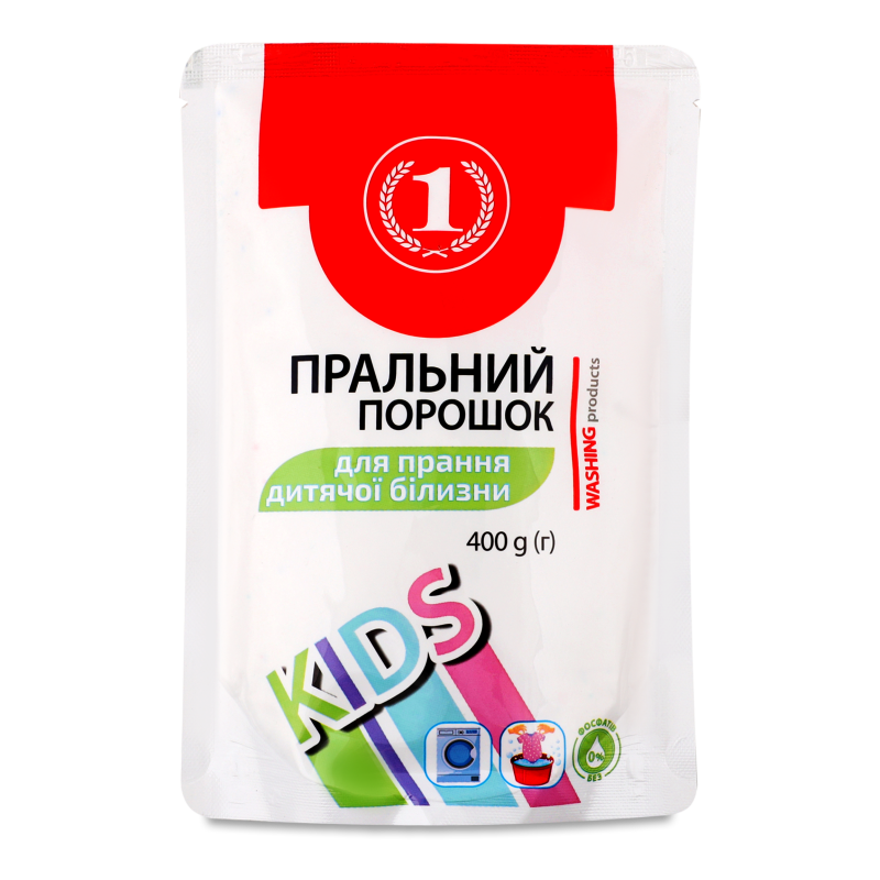 Порошок пральний д/прання дитячої білизни 400г д/п ТМ “1”