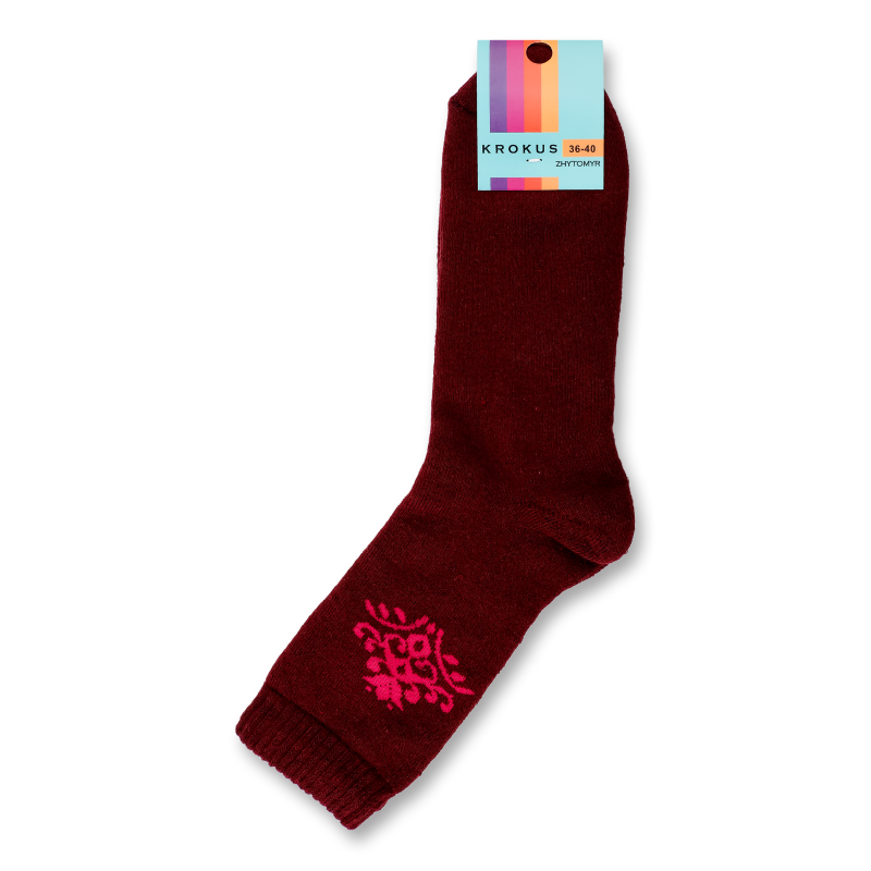 Шкарпетки жіночі Квітка лісова махрові високі р.36-40 Krokus