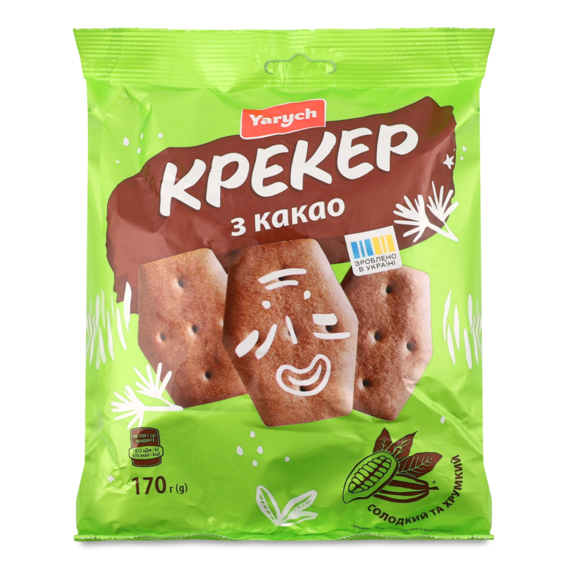 Крекер з какао 170г Ярич