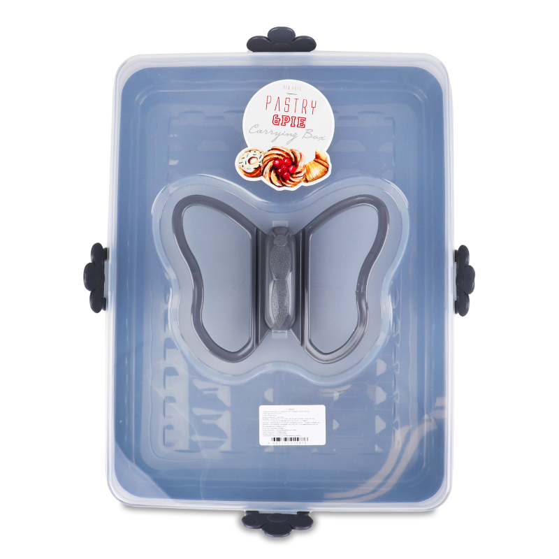 Тортовниця прямокутна з кришкою 39*29,5см L-00587 Qlux