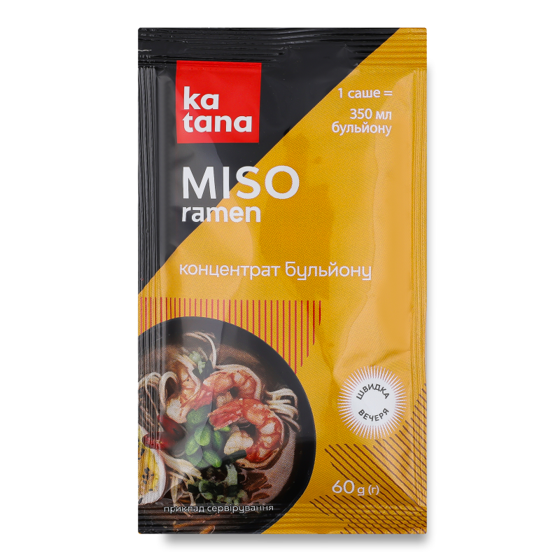 Концентрат бульйону Рамен Місо 60мл саше Катана