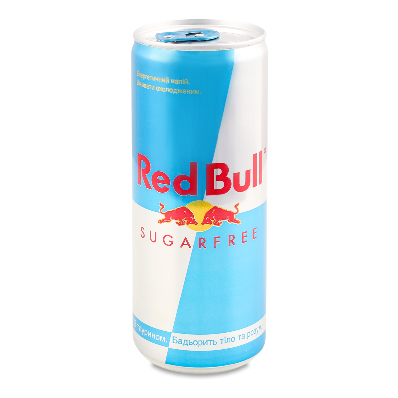 Напій енергетичний безалкогольний без цукру 250мл ж/б Ред Булл