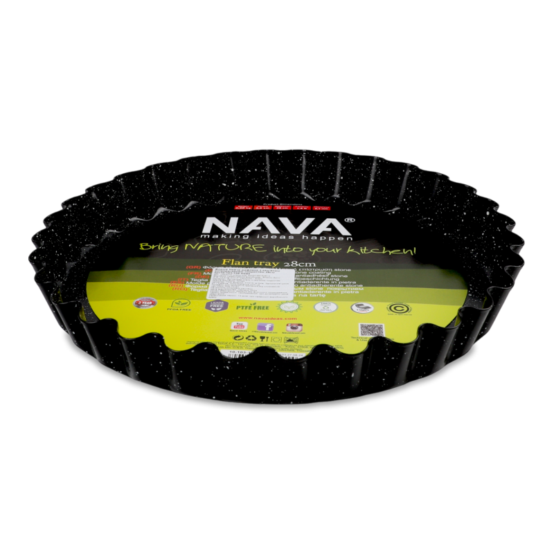 Форма Nature рифлена з кам’яним антипригарним покриттям 28см 10-103-159 Nava