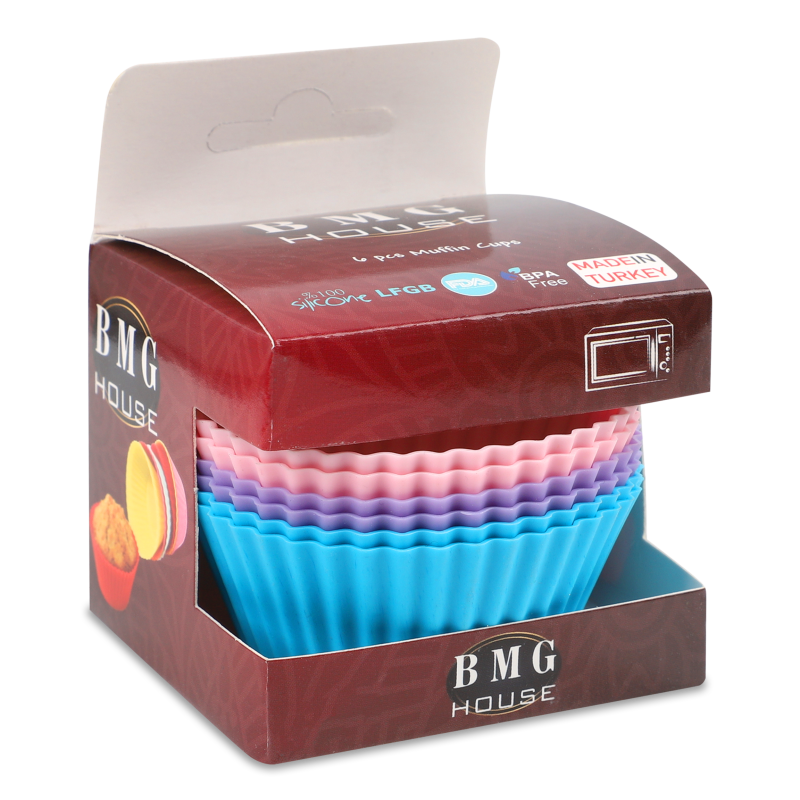 Форма д/випікання мафінів силікон 6шт 7*3см BMG159 BMG House