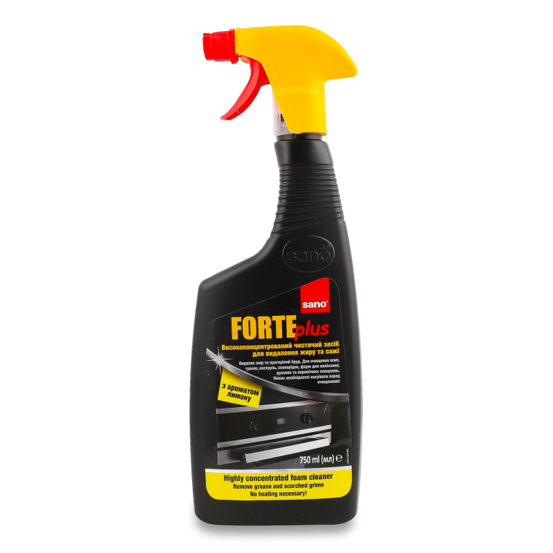 Засіб д/видалення жиру та копоті Форте плюс Лимон 750мл спрей Сано