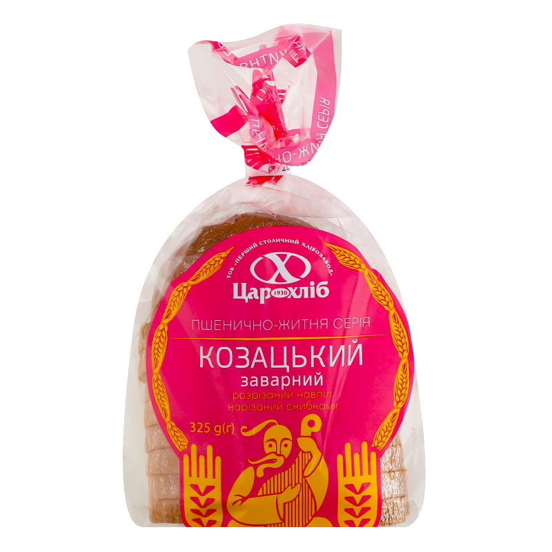 Хліб половинка в нарізці заварний Козацький Цар хліб м/у