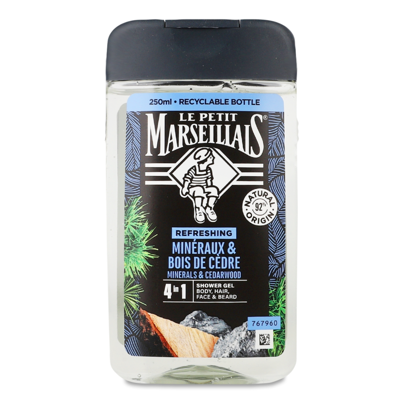 Гель-шампунь Minerals&Cedarwood д/чоловіків 250мл Le Petit Marseillais