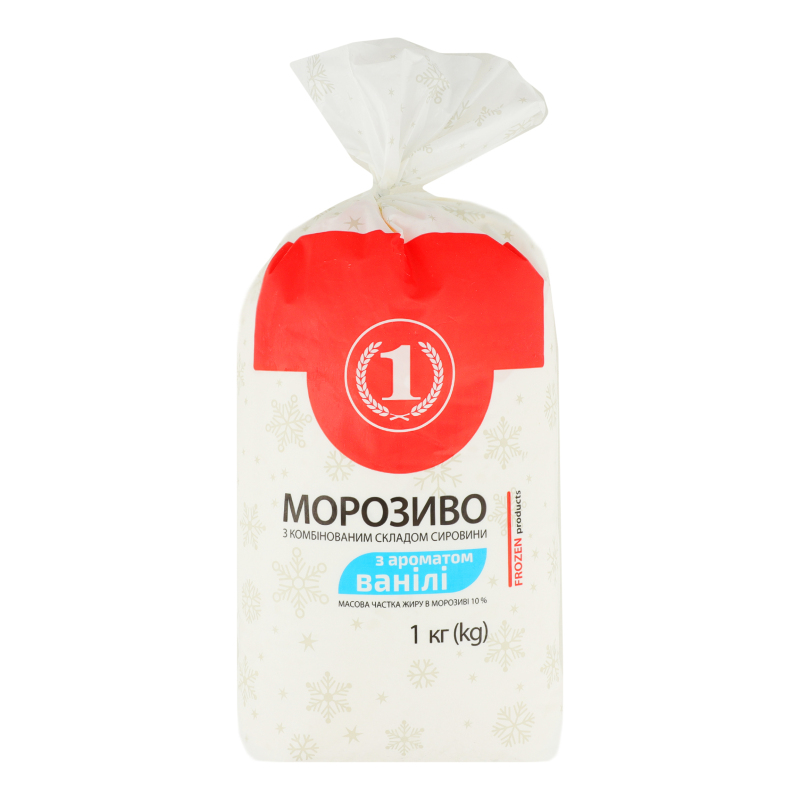 Морозиво 10% з ароматом ванілі ТМ "1" м/у