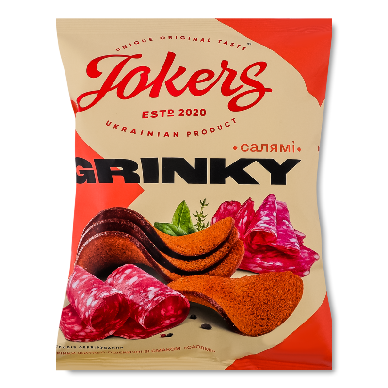 Грінки житньо-пшеничні з смаком Салямі 80г Jokers