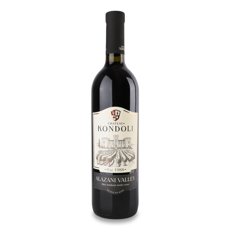 Вино Alazani Valley червоне н/солодке 11-13% 0,75л Chateau Kondoli