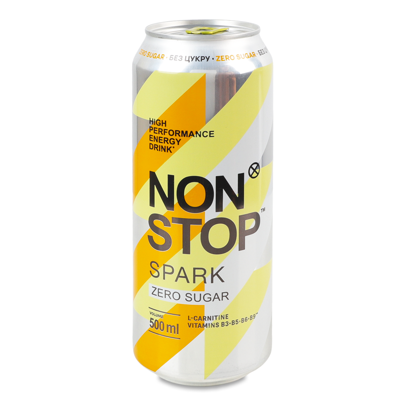 Напій енергетичний безалкогольний Spark сильногазований 500мл ж/б Non Stop