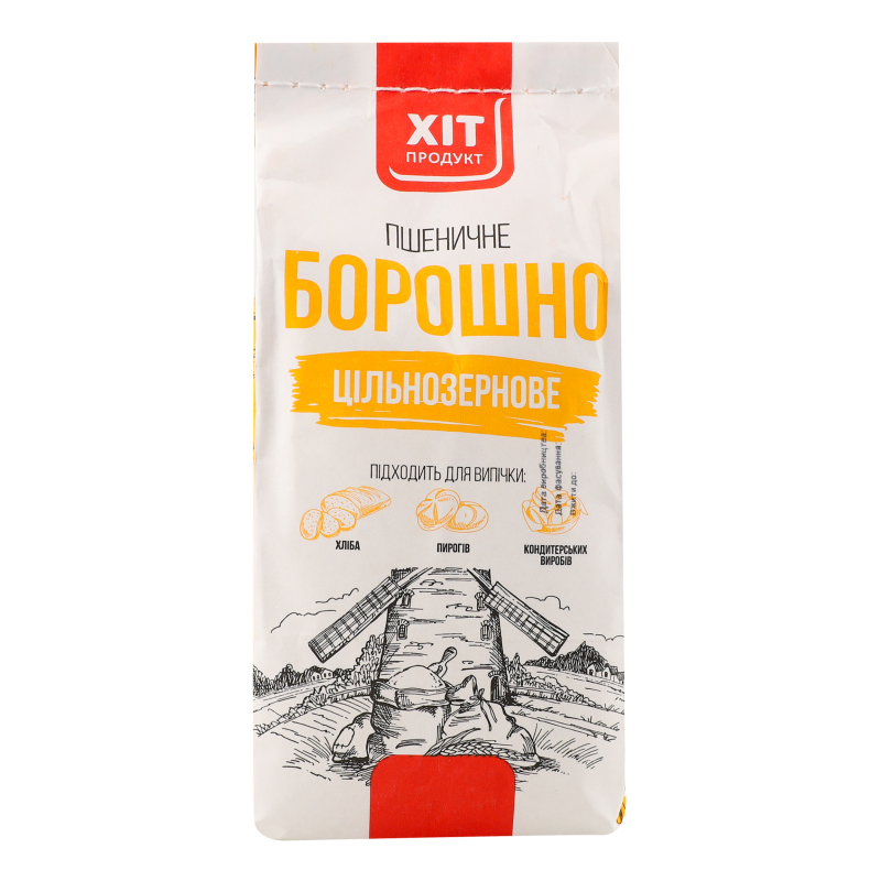 Борошно пшеничне цільнозернове Хіт продукт м/у